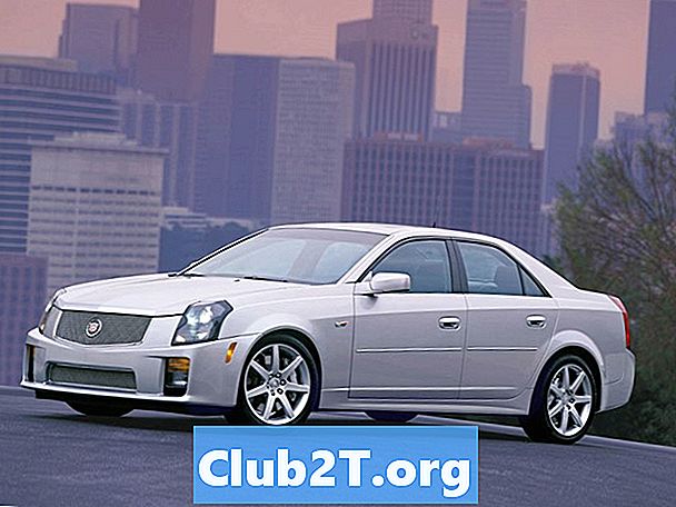 2004 Cadillac CTS automašīnu gaismas spuldzes izmēri
