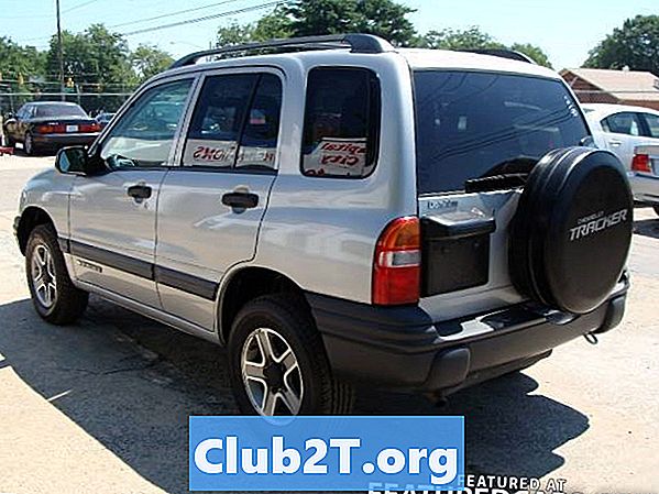 2004 m. „Chevrolet Tracker“ automobilių signalizacijos laidų schema