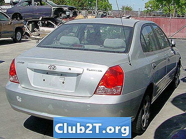 2004 Hyundai Elantra GLS lagerdæk Størrelsesdiagram