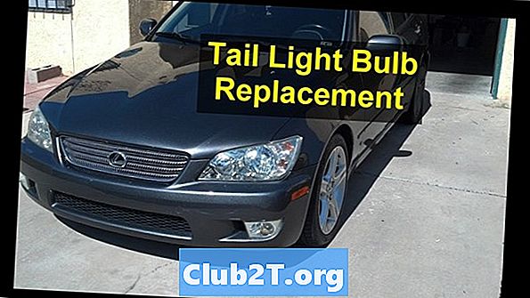 2004 Lexus LS430 Light Bulb Base Tamanhos