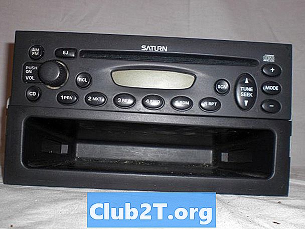 2004 m. „Saturn Vue“ automobilių stereo laidų schema