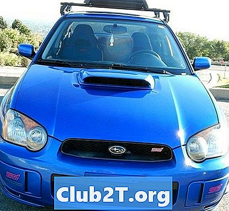 2004 Subaru WRX Tablica veličine gume za automobile