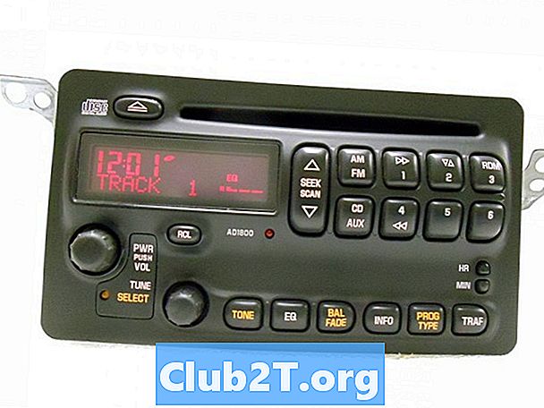2003 m. „Toyota Matrix Car Radio“ stereo garso laidų schema