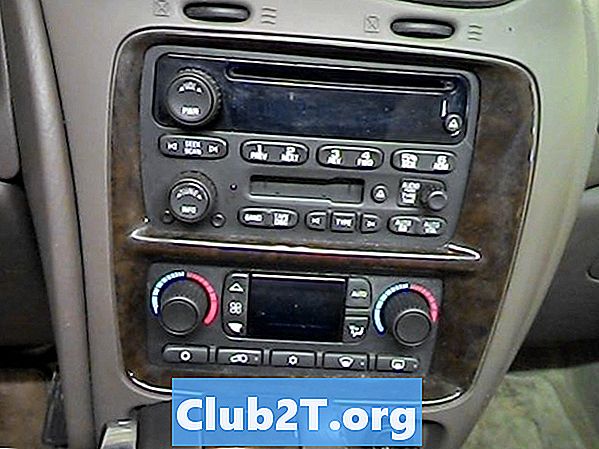 Diagrama de fiação de áudio estéreo de rádio automotivo 2005 Buick Rainier