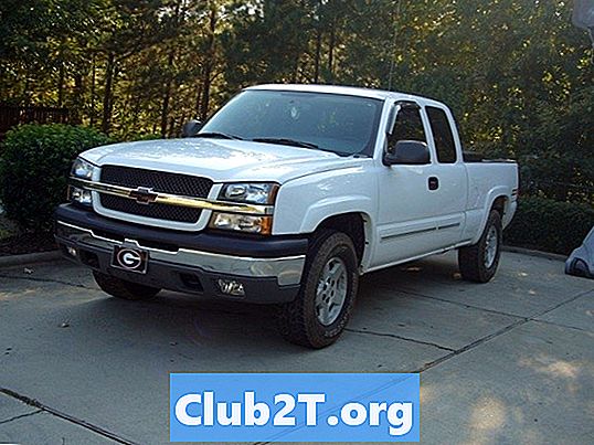 2005 m. „Chevrolet Silverado“ automobilių lemputės dydžio vadovas