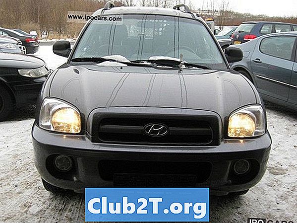 2005 Hyundai Santa Fe 2WD bildäck storlek diagram - Bilar