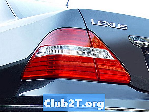 2005 m. Lexus LS430 automatinio lemputės dydžiai