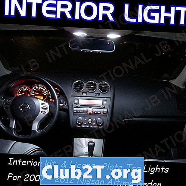 2005 Nissan Quest Car Light Bulb Información del tamaño