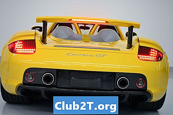 Biểu đồ kích thước bóng đèn tự động của Porsche Carrera GT năm 2005
