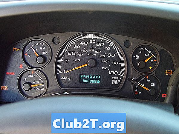 2006 GMC सवाना ऑटोमोटिव लाइट बल्ब आकार आरेख