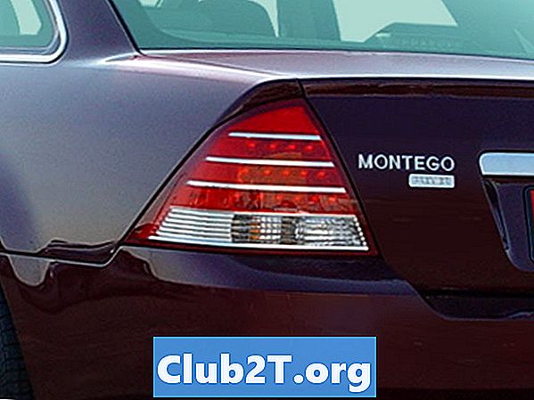 คู่มือขนาดหลอดไฟรถยนต์ Mercury Montego 2006