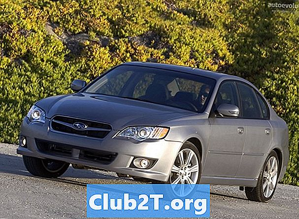 2006 Subaru Legacy Sedan Automotive-lampun koot