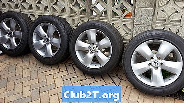 Diagrama de tamanhos de pneus de carros Acura RDX 2007
