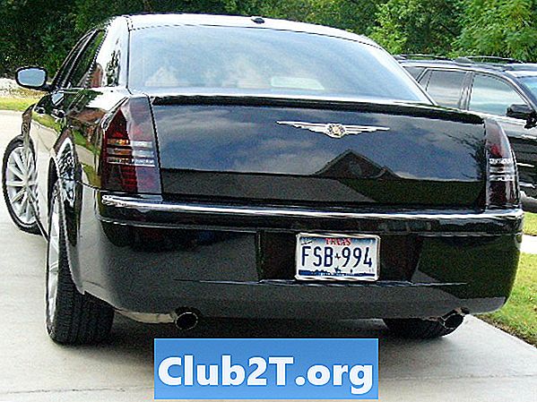 2007 Chrysler 300C Car Size Diagram rozmiaru żarówki