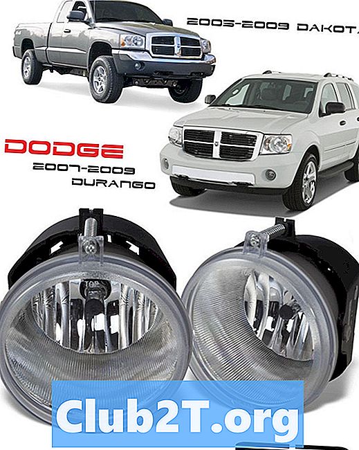 2007 Dodge Durango substituição lâmpada tamanhos