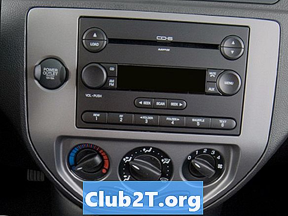 2007 m. „Ford Focus“ automobilio stereo laidų schema