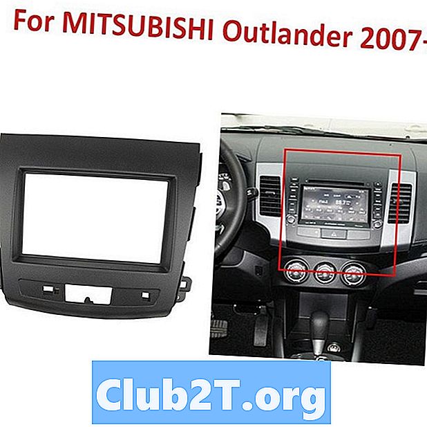 Diagrama de fiação de rádio automotivo 2007 Mitsubishi Outlander