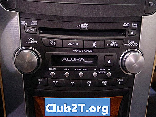 2008 Acura TL Auto Radio Wire Průvodce barev