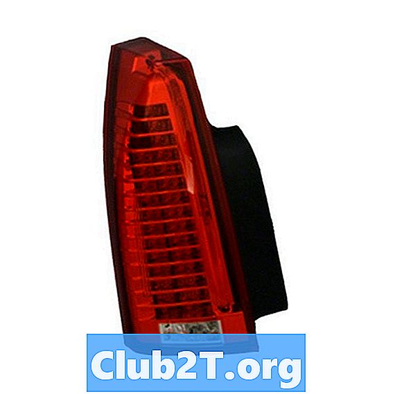 2008 Cadillac CTS החלפת נורות Light Bulbs תרשים