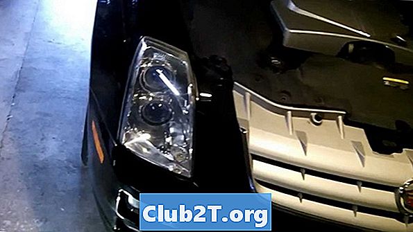 2008 Cadillac XLR Zamjena žarulja Veličine Dijagram