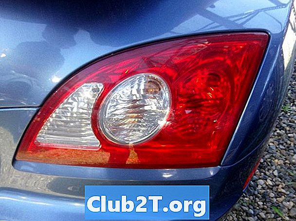 2008 רכב קרייזלר Crossfire אור נורה גודל סכמטי