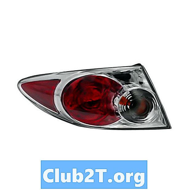 2008 Mazda 6 Заміна розміру лампочки Керівництво розміру