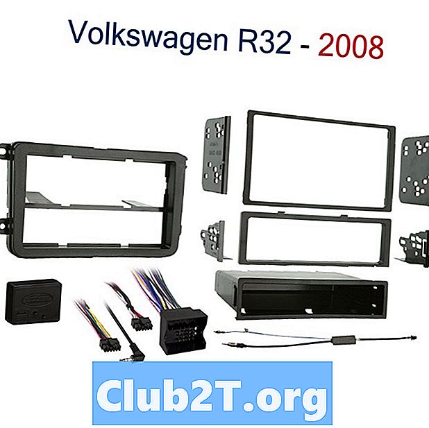 Diagrama de cableado estéreo del automóvil Volkswagen R32 2008