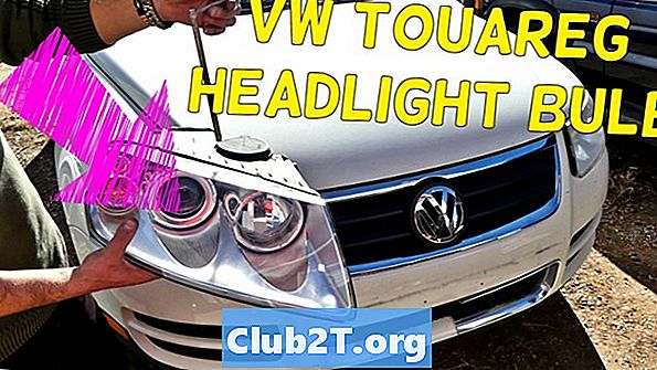 2008. aasta andmed Volkswagen Touaregi lampide suuruse kohta