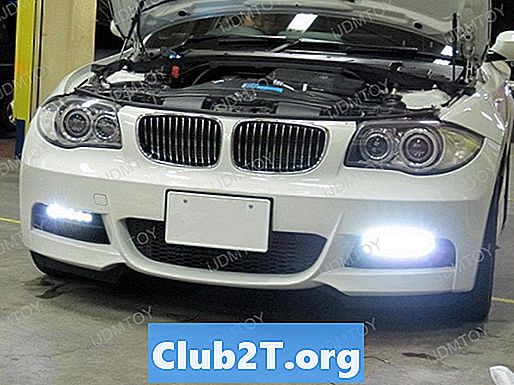 2009 BMW 135i Automotive Light Bulb Size Diagram