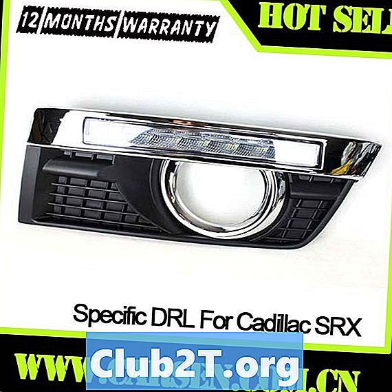 2009 Cadillac SRX Auto Light Bulb Størrelsesguide