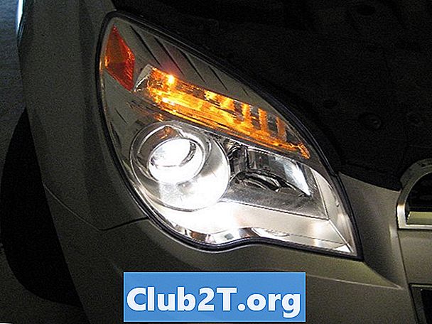Таблица размеров основных лампочек Chevrolet Equinox 2009