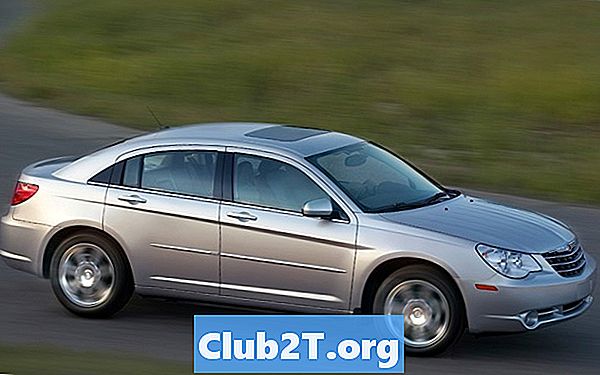 2009 Chrysler Sebring Sedanin lamppujen koot