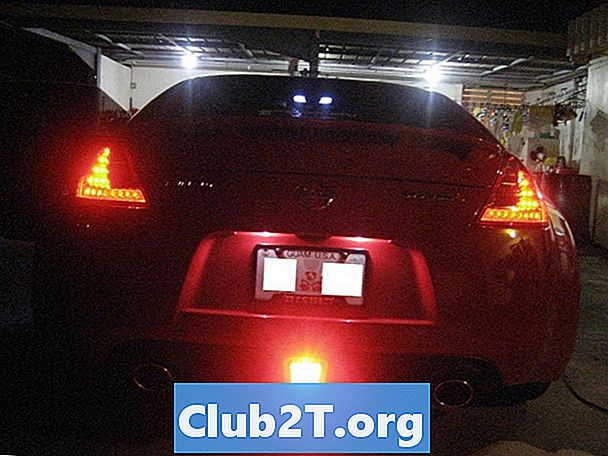 2009 Nissan 370Z glödlampa Storleksguide