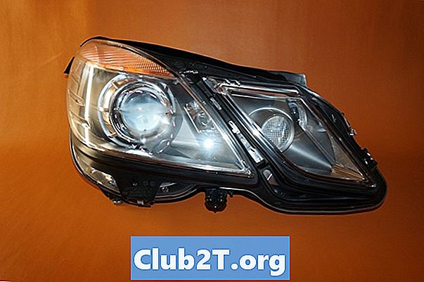 2010 Мерседес E350 Автомобіль світло лампи розмірів діаграми