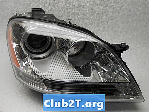 2010 Mercedes ML350 Automobilové žiarovky veľkosti Info