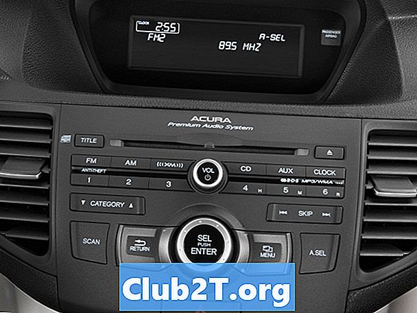 2011 m. Acura TSX automobilių radijo laidų schema