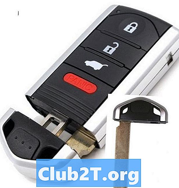 2011 m. „Acura ZDX“ raktų blokavimo raktų schema