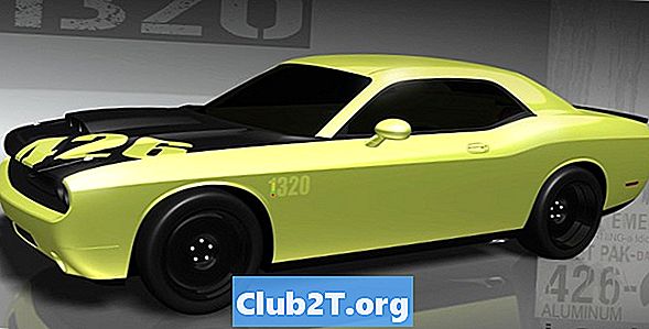 2011 Dodge Challenger Masina de iluminat pentru automobile Diagrama de dimensionare