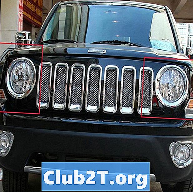 2011 Jeep Patriot Auto žiarovky veľkosti grafu