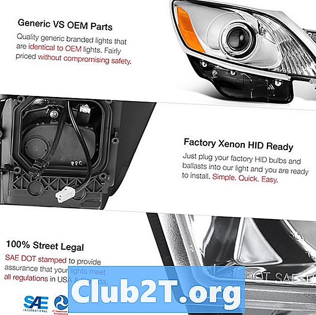 2011 लेक्सस GS350 रिप्लेसमेंट लाइट बल्ब चार्ट को आकार देता है - कारों