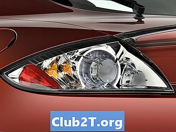 2011 Mitsubishi Eclipse Auto žiarovky veľkosti grafu