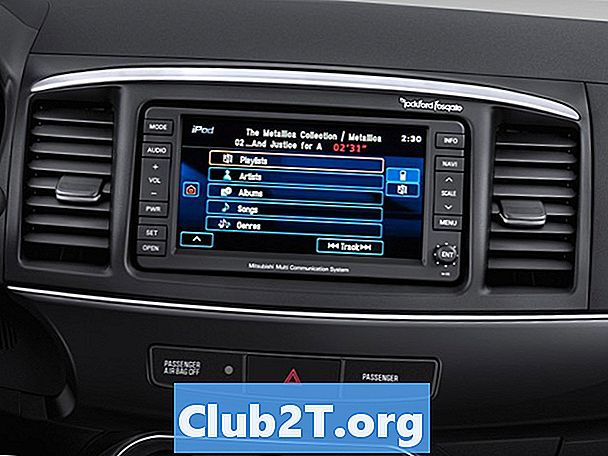 2011 Mitsubishi Evo X Grafikon ožičenja Rockford Fosgate Stereo
