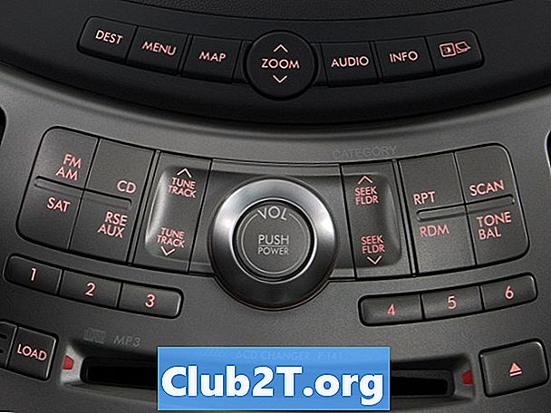2011 Tabela okablowania Subaru Tribeca Car Audio