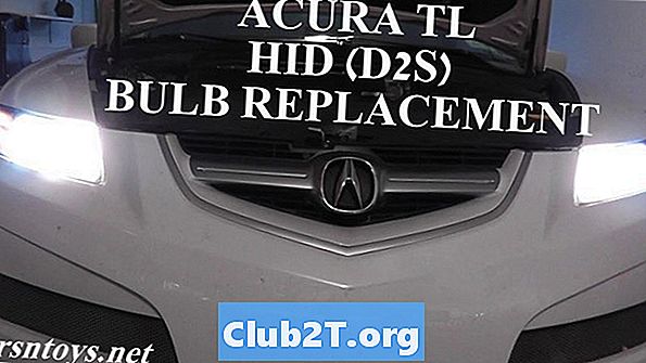 2012 Acura TL Změna diagramu velikosti žárovky