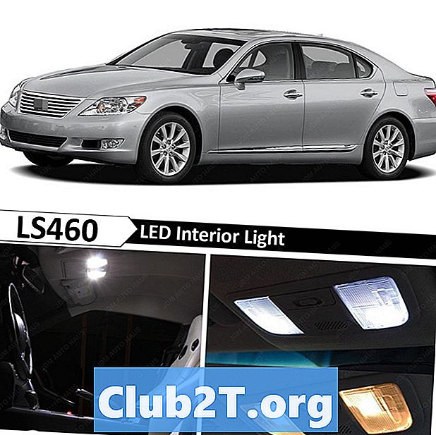 2012 Lexus LS460 gaismas spuldzes izmēri