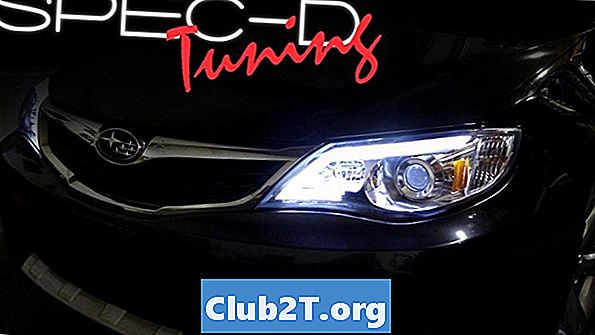 2012 m. „Subaru STI“ lemputės dydžio informacija