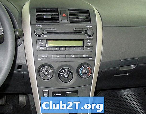 2012 도요타 매트릭스 자동차 라디오 설치 다이어그램