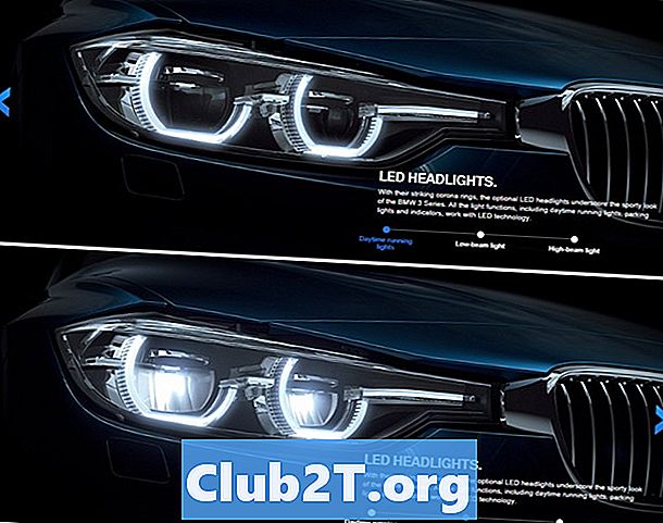 2017 BMW 320i Посібник з розмірів лампочок