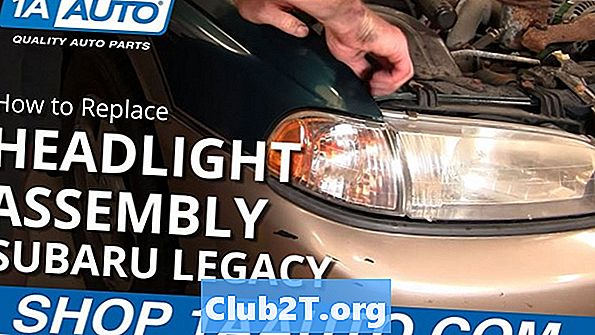 2013 m. „Subaru Legacy Change“ lempučių dydžių vadovas