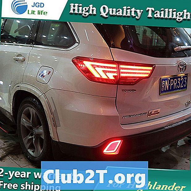 Toyota Highlander Replacement Light Bulb Sizing